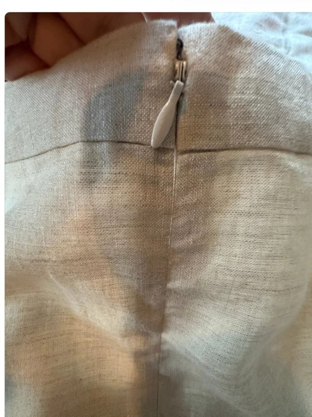J Crew 100% Linen Beige Skirt, Size 4